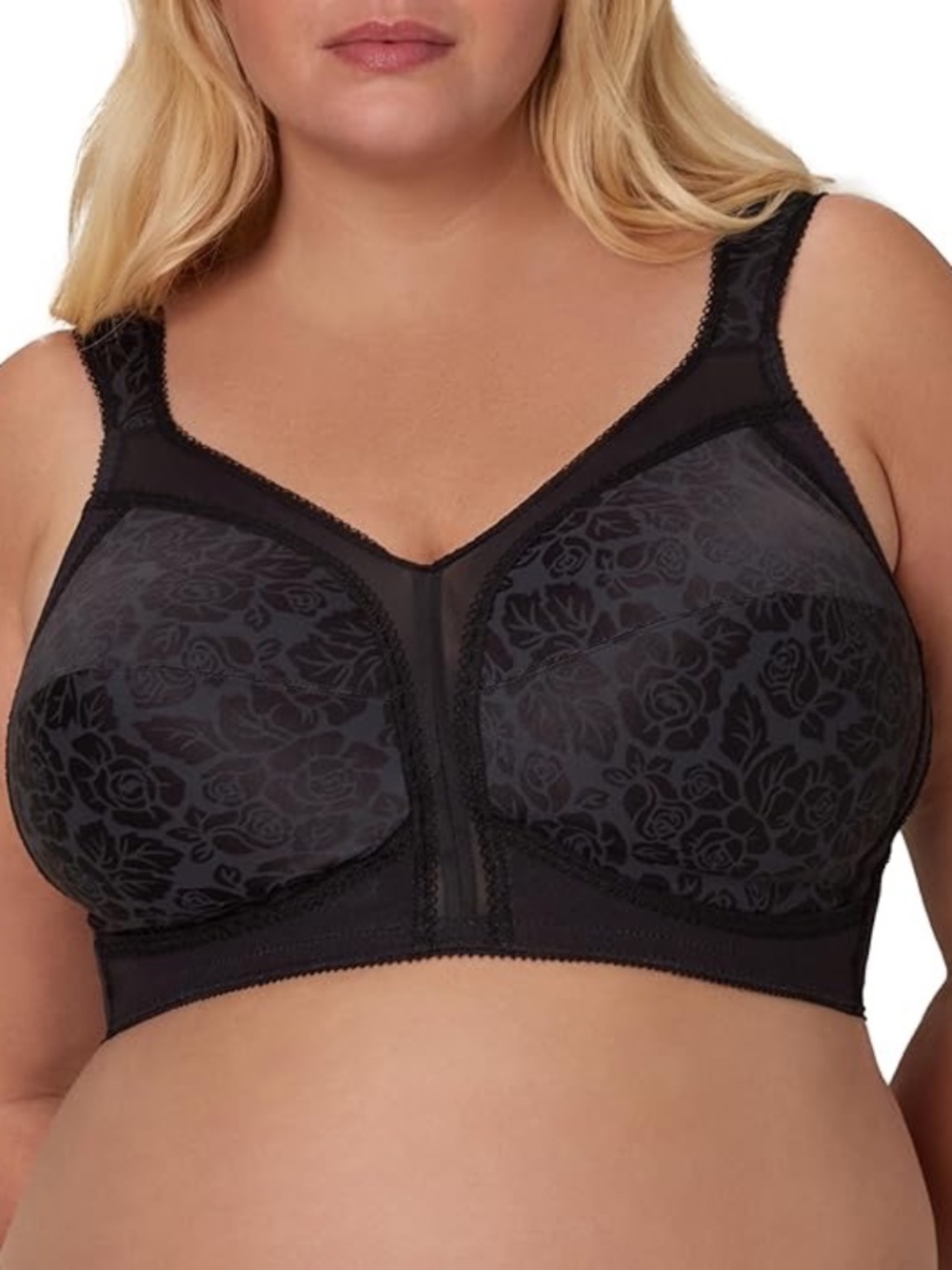 Playtex Women's 18 Hour Wireless Comfort Strap Full Coverage Bra 4693,Black 38D